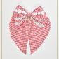 【予約】Fluffy Gingham Heart リボンバレッタ