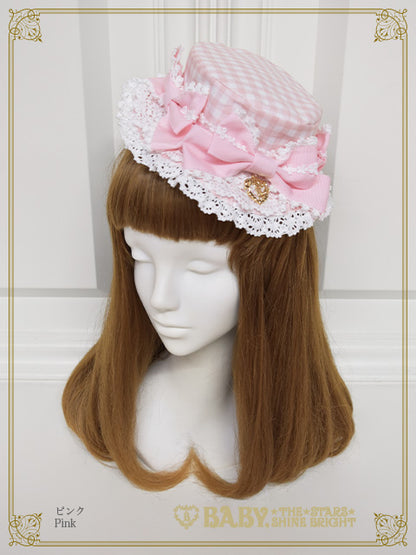 [Pre-order] Berry Sweet Bouquet Gingham Canotier