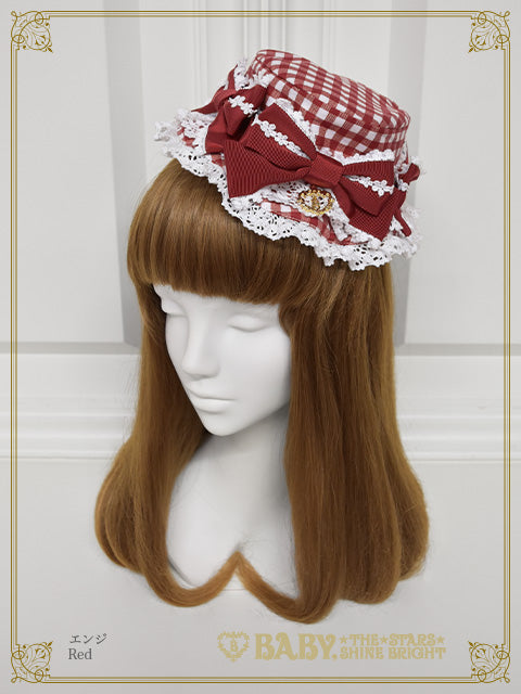 [Pre-order] Berry Sweet Bouquet Gingham Canotier