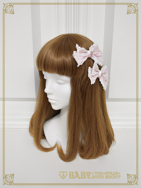 [Made-to-order item] Love Shine Princess ribbon clip