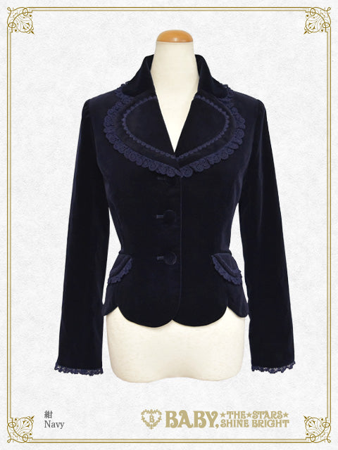 [Pre-order] Velveteen Scallop Jacket