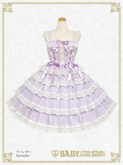 [Online limited color/Pre-order] Romantic Dream Rose jumper skirt & head bow set