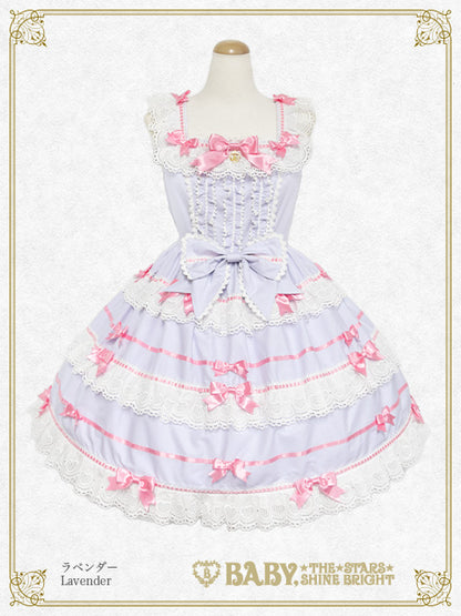 Creamy sweet macaron jumper skirt