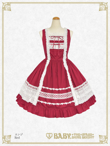 レースフリルジャンパースカート