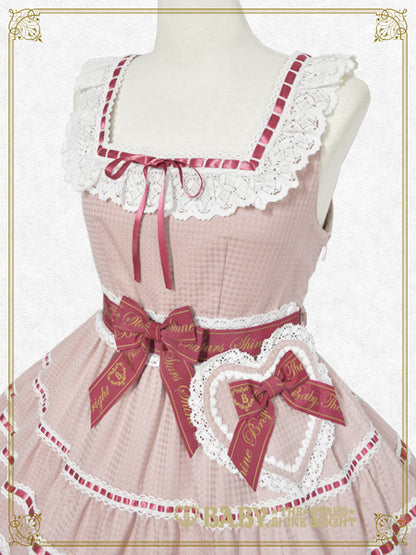 Waffle♡Cottonティアードジャンパースカート