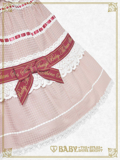 Waffle♡Cottonティアードジャンパースカート