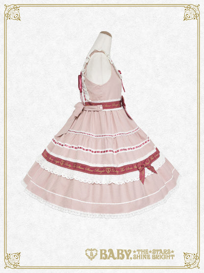 Waffle♡Cottonティアードジャンパースカート