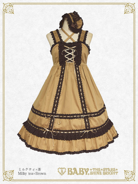 [Pre-order] Babydoll Jumper Skirt & Kumakumya Head Dress Set