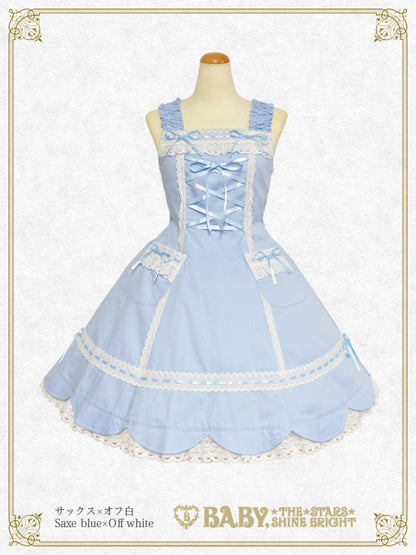 Scallop hem jumper skirt