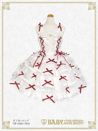 Eternal Ribbon Feathery Jumper Skirt