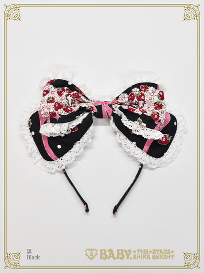 [増産] Juicy Strawberry Memory柄カチューシャ