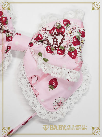 [増産] Juicy Strawberry Memory柄カチューシャ