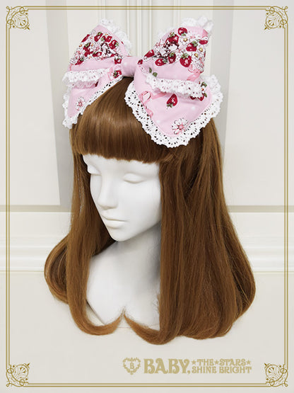 [増産] Juicy Strawberry Memory柄カチューシャ