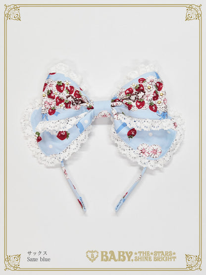 [増産] Juicy Strawberry Memory柄カチューシャ