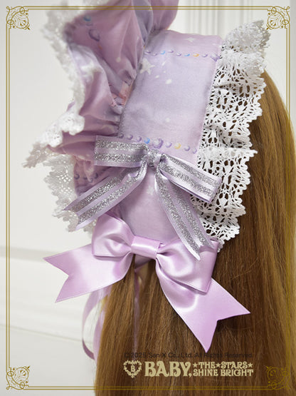 【日本国内発送限定】スピカと面影星座の子柄ボンネット