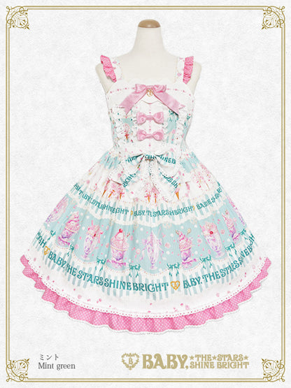 Sweetheart Parfaiteria scallop jumper skirt