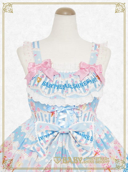 Sweetheart Parfaiteria柄レースアップジャンパースカート