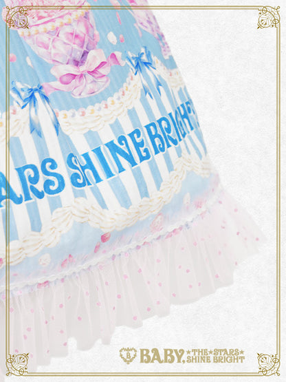 Sweetheart Parfaiteria柄レースアップジャンパースカート