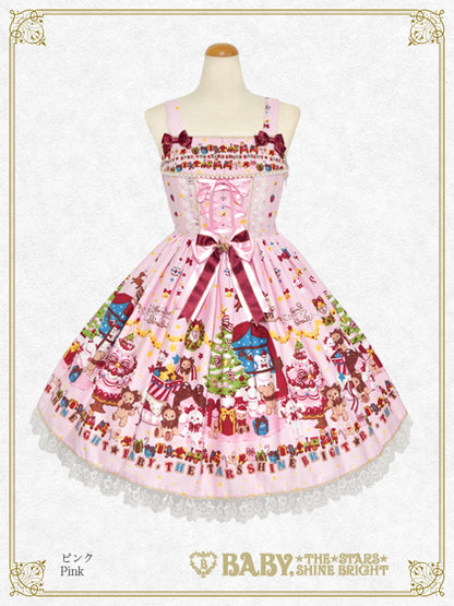 くみゃちゃんのDoki★Doki Christmas Party柄ジャンパースカートⅠ