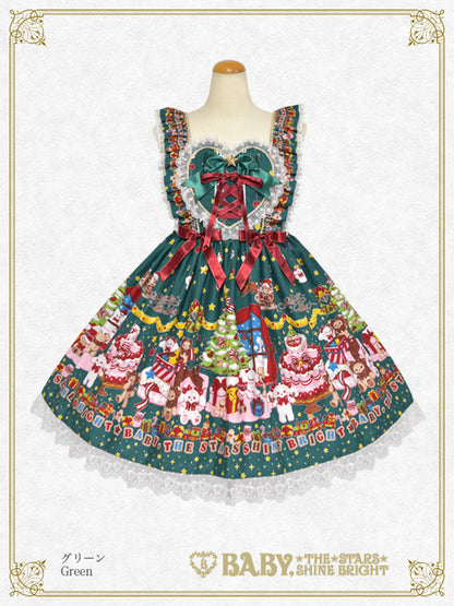 くみゃちゃんのDoki★Doki Christmas Party柄ジャンパースカートⅡ