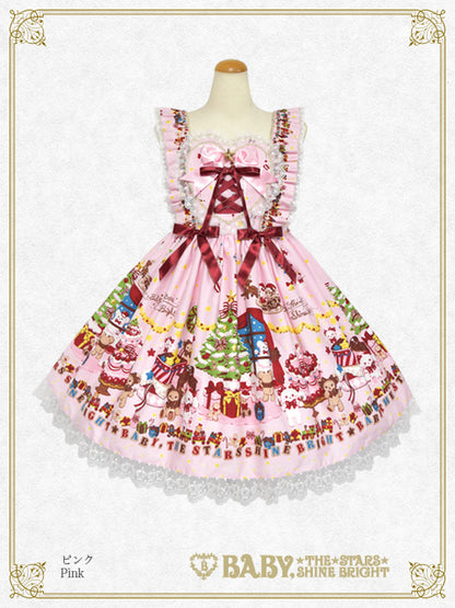 くみゃちゃんのDoki★Doki Christmas Party柄ジャンパースカートⅡ