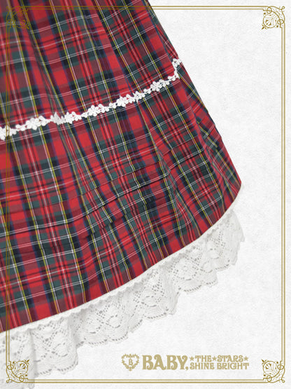 タータンチェックシャーメインワンピース