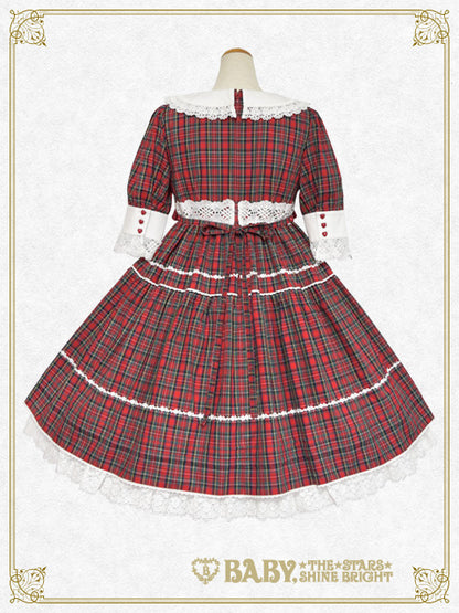 タータンチェックシャーメインワンピース