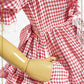 【予約】Fluffy Gingham Heart ワンピース