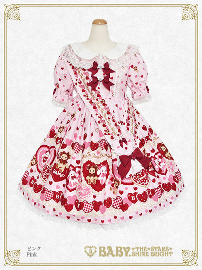 [増産] くみゃちゃんのSweet Baby Love Heart柄ワンピース