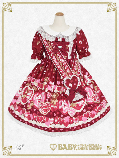 [増産] くみゃちゃんのSweet Baby Love Heart柄ワンピース