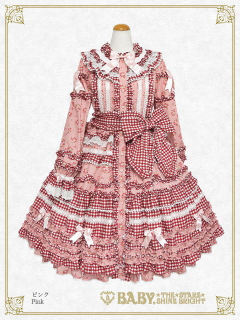 [Pre-order] Berry Sweet Bouquet Long one piece dress