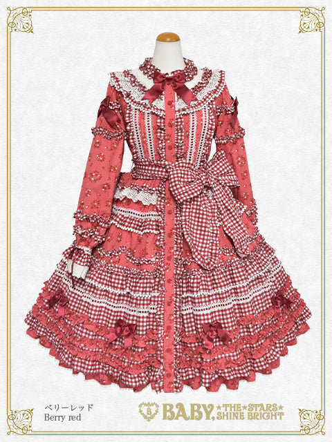 [Pre-order] Berry Sweet Bouquet Long one piece dress