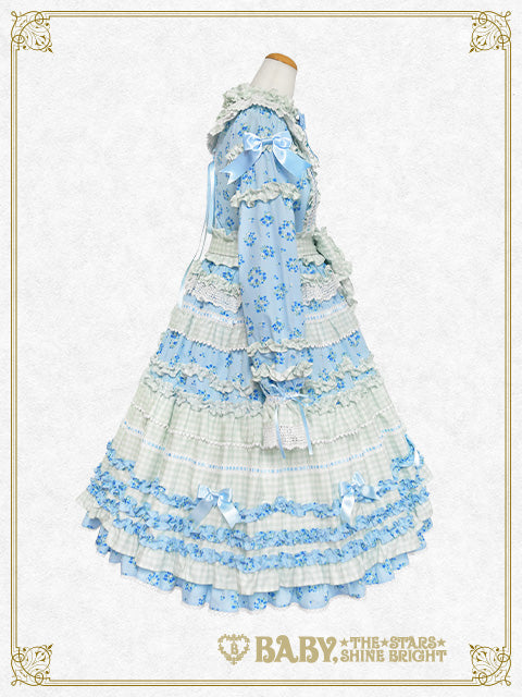 [Pre-order] Berry Sweet Bouquet Long one piece dress