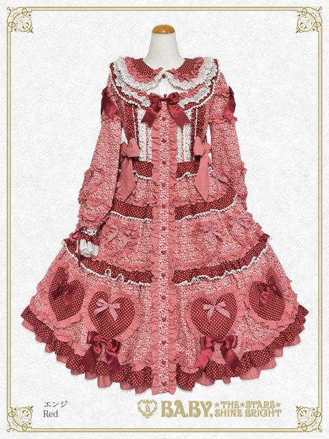 [Pre-order] Tartelette aux Fraises long one piece dress