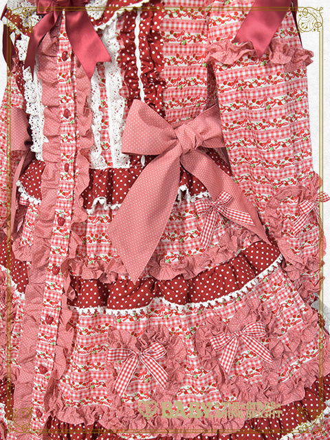 [Pre-order] Tartelette aux Fraises long one piece dress