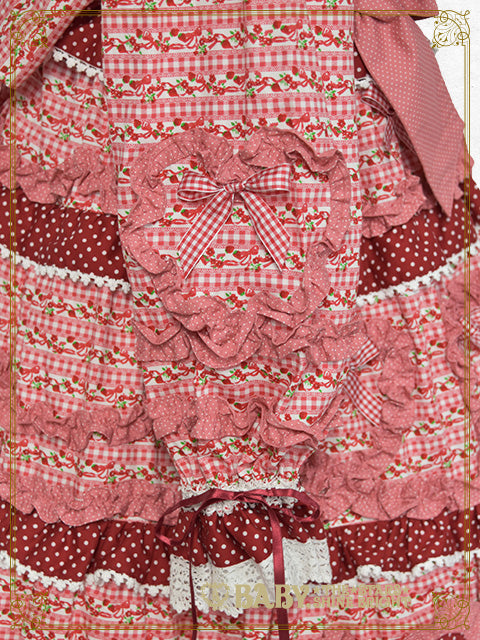 [Pre-order] Tartelette aux Fraises long one piece dress
