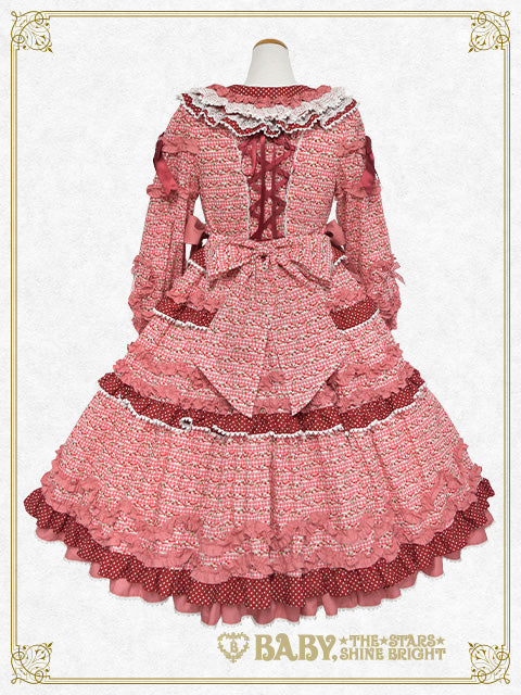 [Pre-order] Tartelette aux Fraises long one piece dress