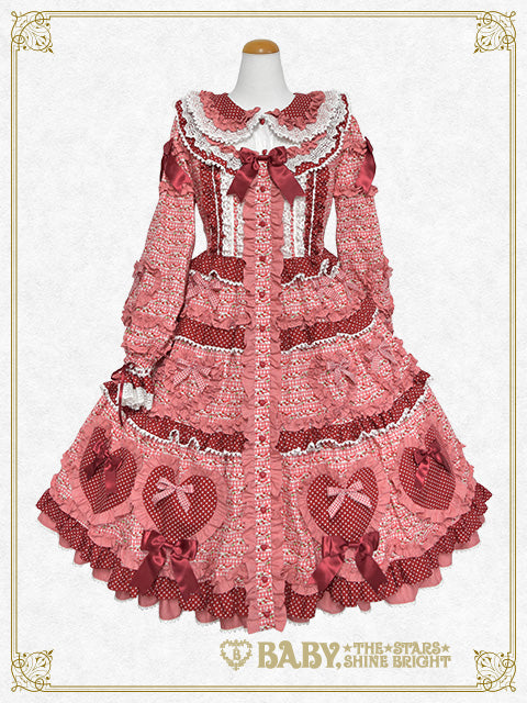 [Pre-order] Tartelette aux Fraises long one piece dress