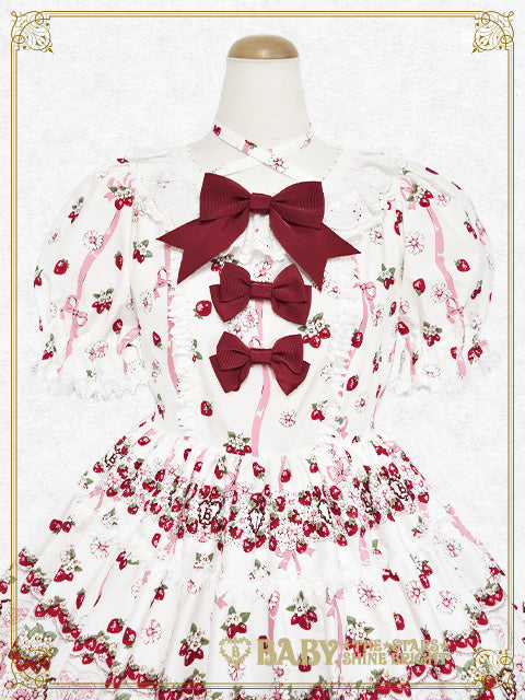 【予約】Juicy Strawberry Memory柄ワンピース