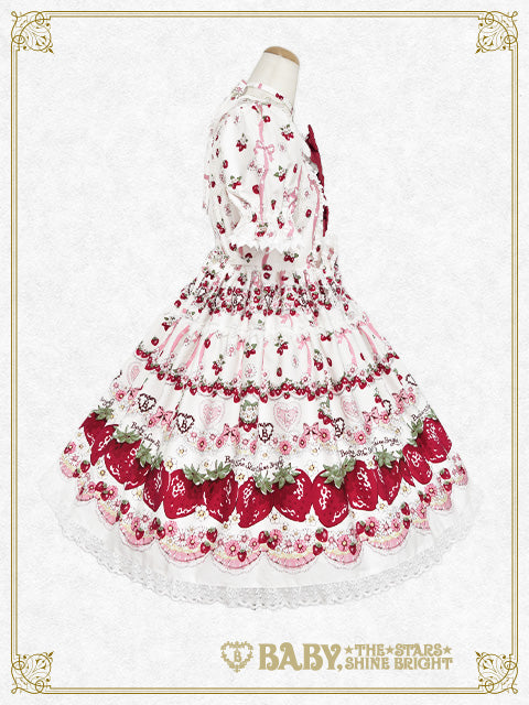 【予約】Juicy Strawberry Memory柄ワンピース