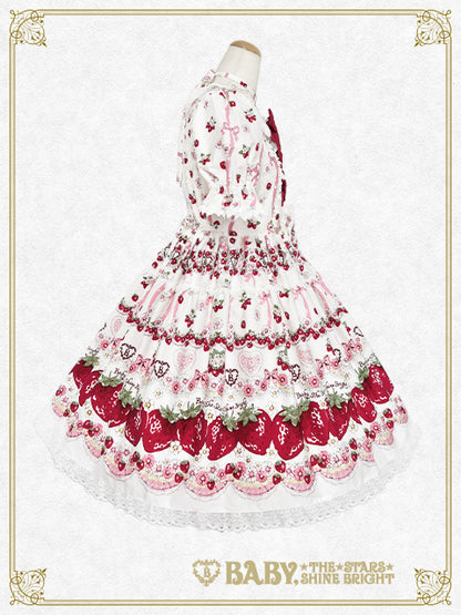 [増産] Juicy Strawberry Memory柄ワンピース