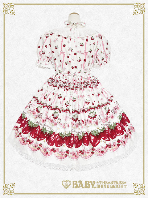 【予約】Juicy Strawberry Memory柄ワンピース