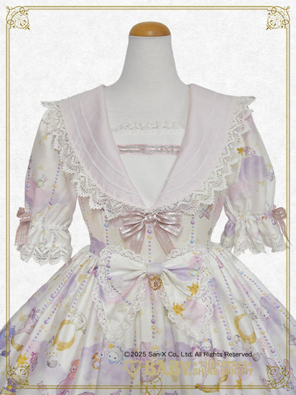 【日本国内発送限定】スピカと面影星座の子柄セーラーワンピース