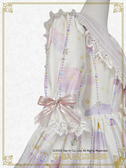 【日本国内発送限定】スピカと面影星座の子柄セーラーワンピース