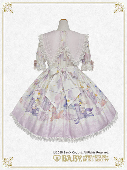 【日本国内発送限定】スピカと面影星座の子柄セーラーワンピース