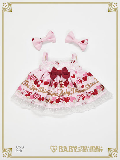 くみゃちゃんのSweet Baby Love Heart柄くみゃちゃんジャンパースカート