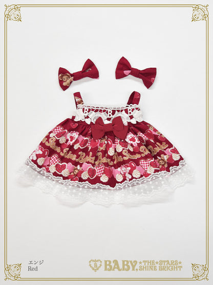 くみゃちゃんのSweet Baby Love Heart柄くみゃちゃんジャンパースカート