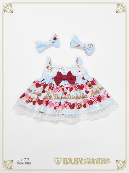 くみゃちゃんのSweet Baby Love Heart柄くみゃちゃんジャンパースカート