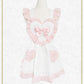 Fluffy Gingham Heart Apron