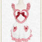 [Pre-order] Fluffy Gingham Heart Apron